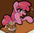 Size: 519x512 | Tagged: safe, artist:dowa, berry punch, berryshine, earth pony, pony, alcohol, blushing, drunk, featured image, looking at you, tankard