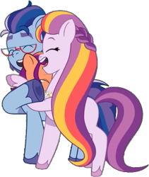 Size: 455x540 | Tagged: safe, edit, edited screencap, editor:pascalmulokozi2, imported from derpibooru, screencap, sunny starscout, earth pony, pony, spoiler:g5, spoiler:my little pony: tell your tale, spoiler:tyts02e11, argyle starshine, baby, baby pony, baby sunny starscout, background removed, family, father and child, father and daughter, female, filly, filly sunny starscout, g5, holding a pony, hug, male, mare, mother and child, mother and daughter, my little pony: tell your tale, not a vector, simple background, stallion, sunny starscout's mother, sunny starscout's parents, transparent background, trio, written in the starscouts, younger